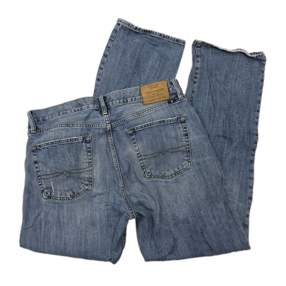 Lucky Brand Jeans 34x32 363 Straight Blue Denim Stretch Medium Mid Rise 3180